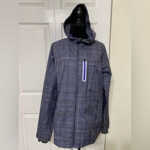 Brooks PureProject Plaid Hooded women Jacket size L